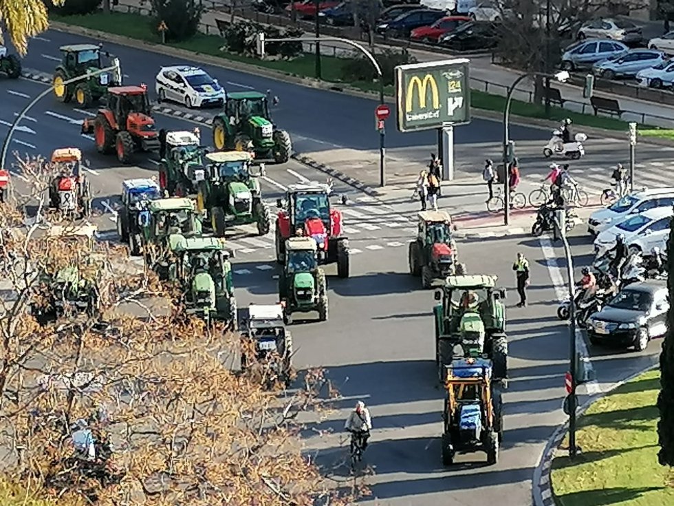 Tractorada en València Tractorada en València