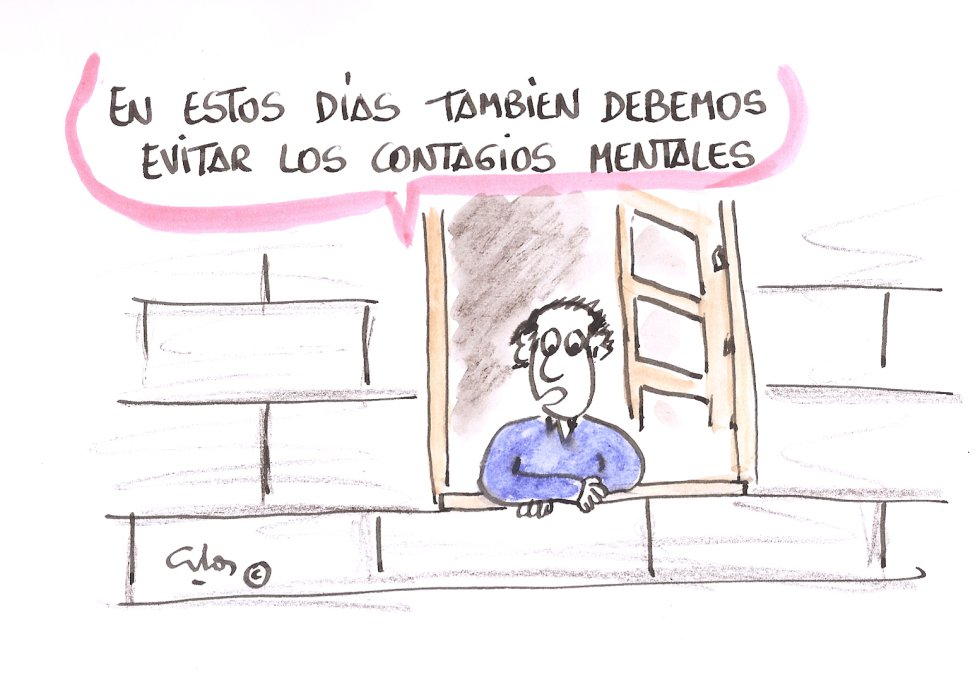 La viñeta de Villanueva, contagios mentales. La viñeta de Villanueva, contagios mentales.