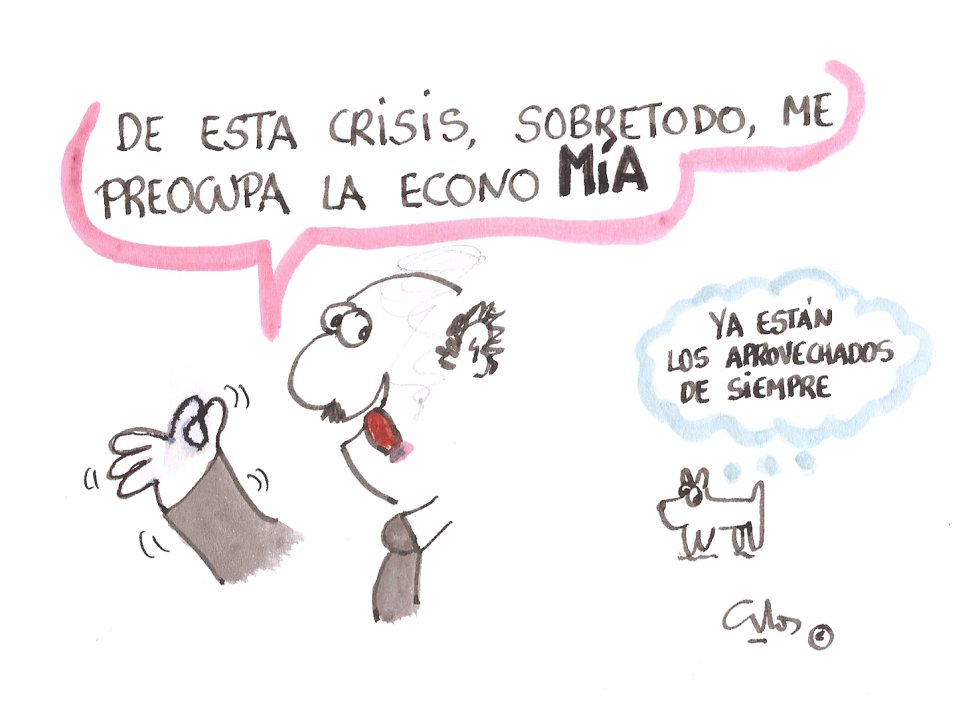 La viñeta de Villanueva, preocupa la economía. La viñeta de Villanueva, preocupa la economía.