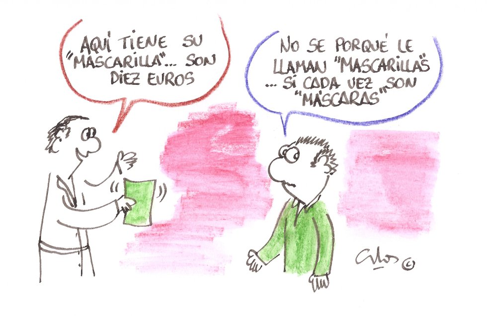La viñeta de Villanueva, el precio de las mascarillas. La viñeta de Villanueva, el precio de las mascarillas.
