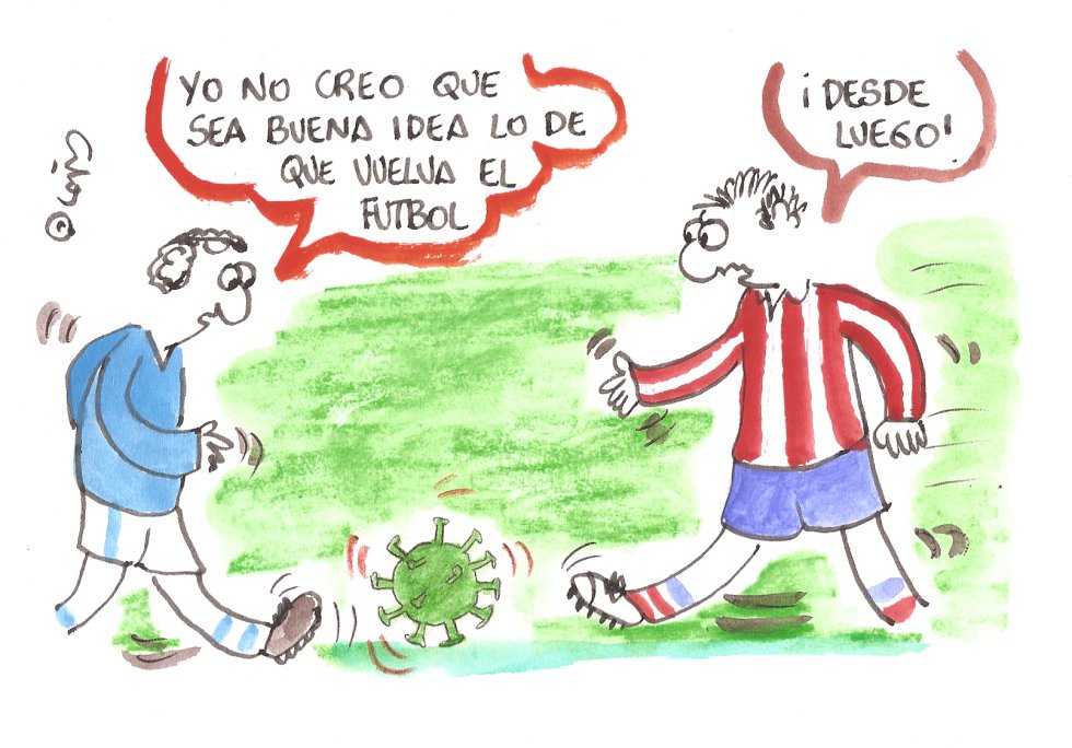 La viñeta de Villanueva, la vuelta del fútbol. La viñeta de Villanueva, la vuelta del fútbol.