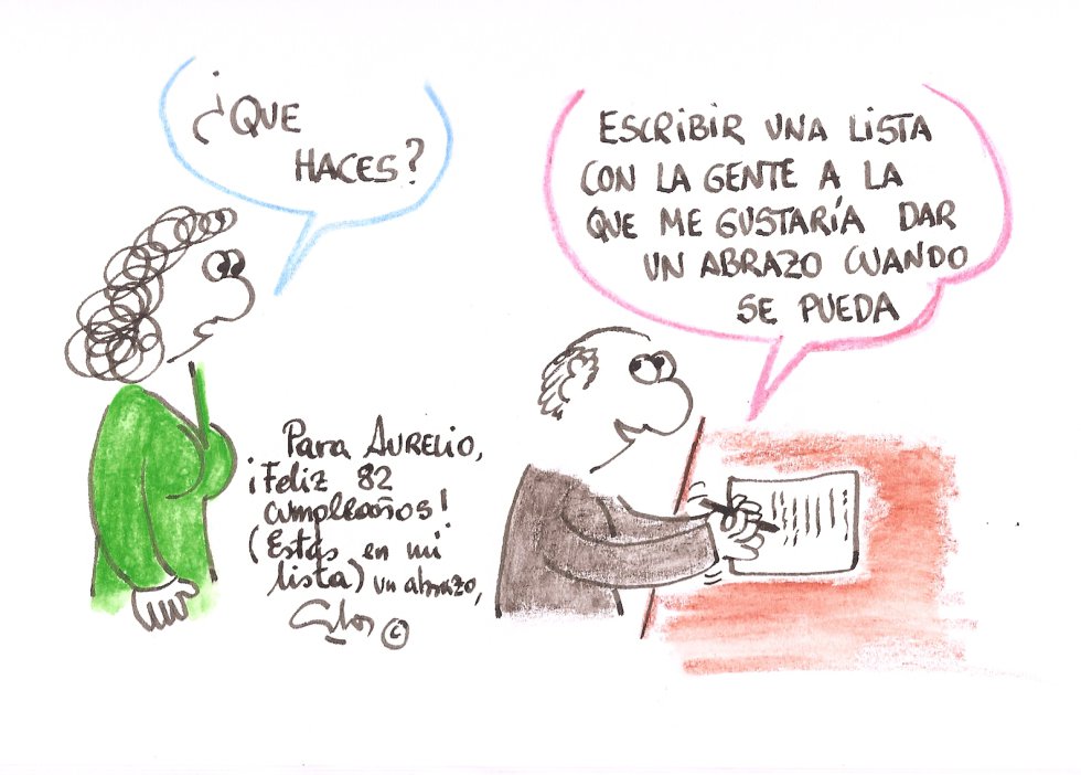 La viñeta de Villanueva, los abrazos. La viñeta de Villanueva, los abrazos.