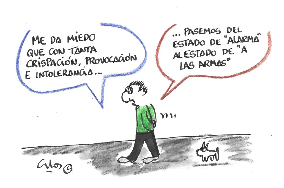 La viñeta de Villanueva, miedo. La viñeta de Villanueva, miedo.
