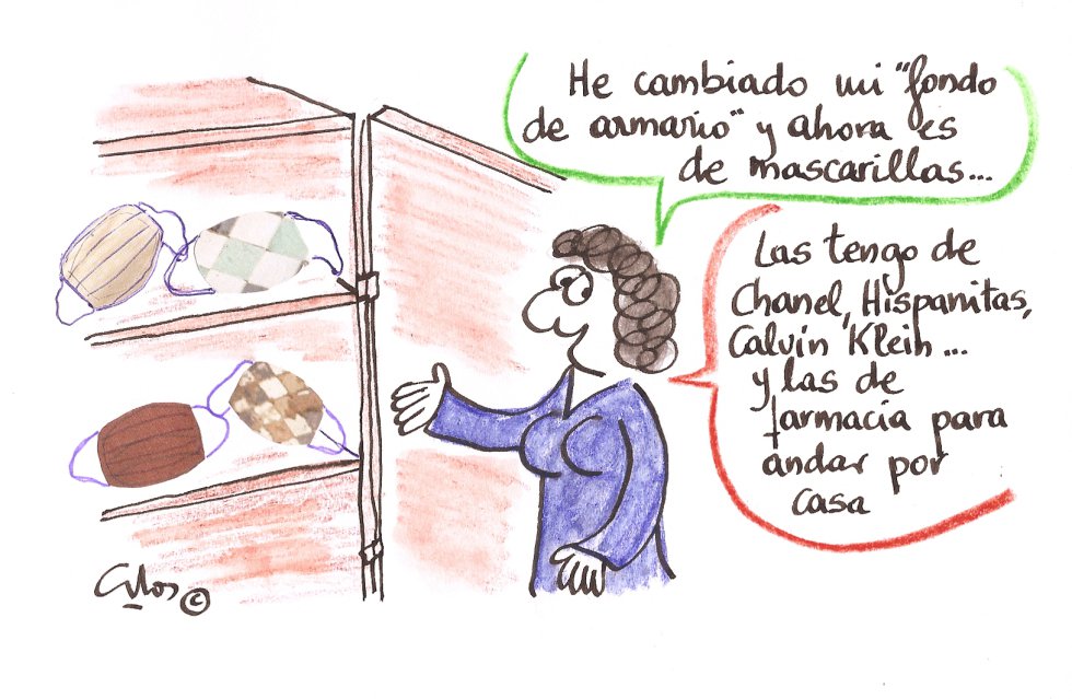 La viñeta de Villanueva, fondo de mascarillas. La viñeta de Villanueva, fondo de mascarillas.