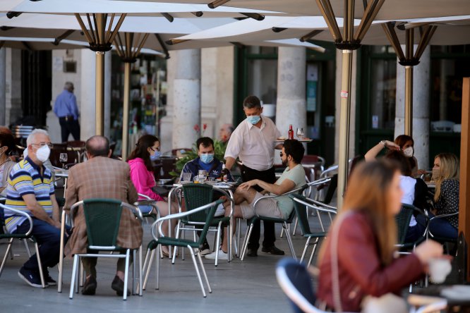 Las terrazas, escaparate del estreno de la fase 1 en Valladolid Las terrazas, escaparate del estreno de la fase 1 en Valladolid