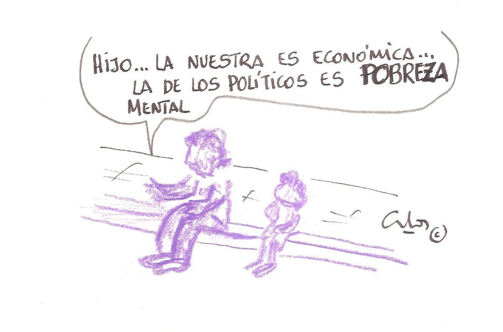 La viñeta de Villanueva, pobreza mental. La viñeta de Villanueva, pobreza mental.