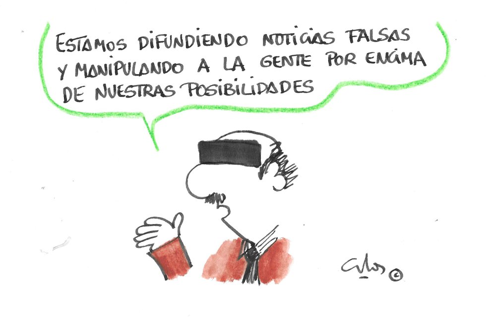 La viñeta de Villanueva, manipulación y noticias falsas. La viñeta de Villanueva, manipulación y noticias falsas.