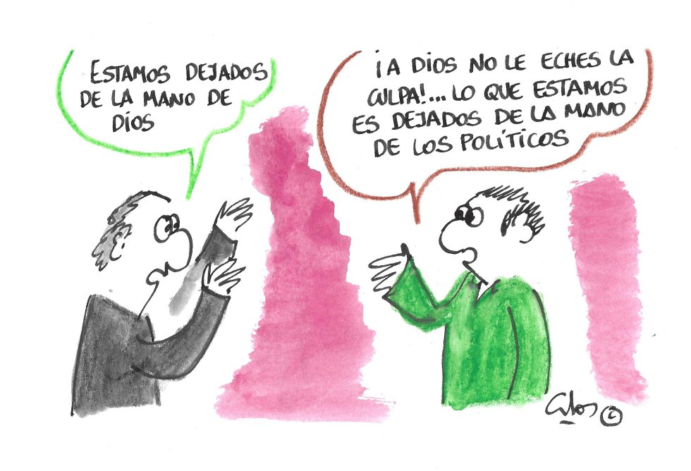 La viñeta de Villanueva, la mano de Dios La viñeta de Villanueva, la mano de Dios
