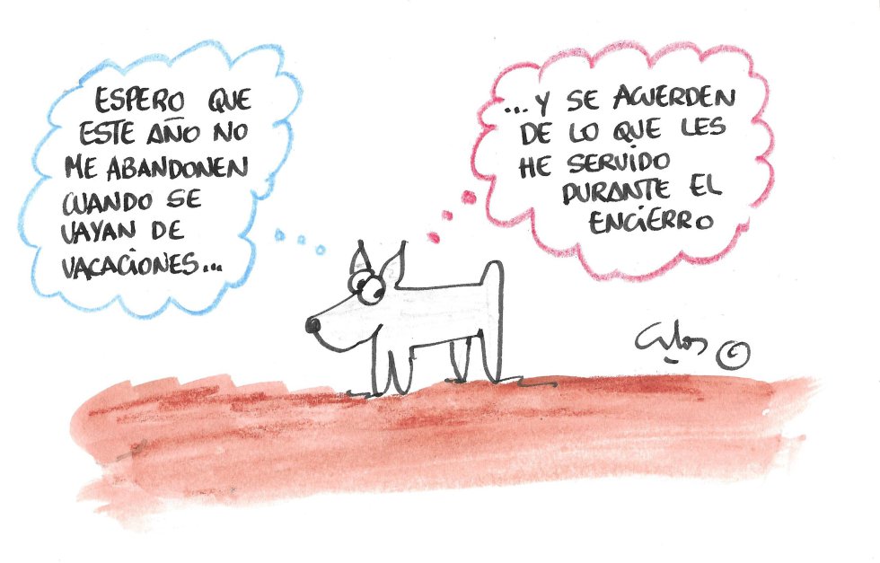 la viñeta de vVillanueva, abandono de animales la viñeta de vVillanueva, abandono de animales