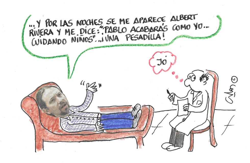 La viñeta de Villanueva, Pablo Iglesias, pesadilla. La viñeta de Villanueva, Pablo Iglesias, pesadilla.