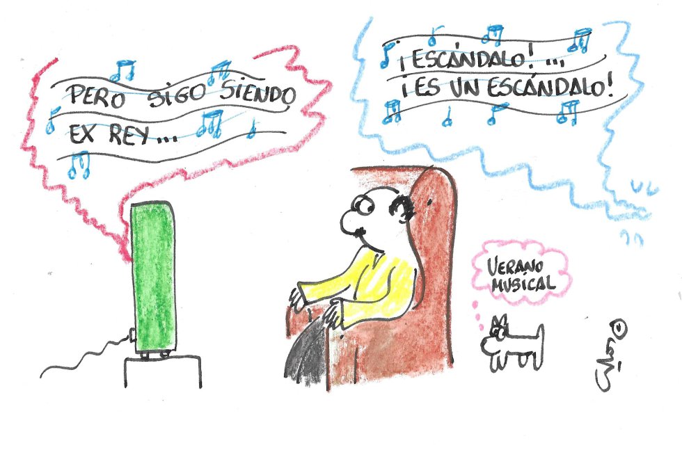 la viñeta de Villanueva, las canciones del verano. la viñeta de Villanueva, las canciones del verano.
