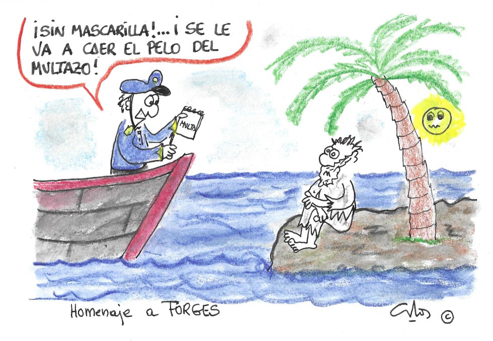 La viñeta de Villanueva, sin mascarillas La viñeta de Villanueva, sin mascarillas