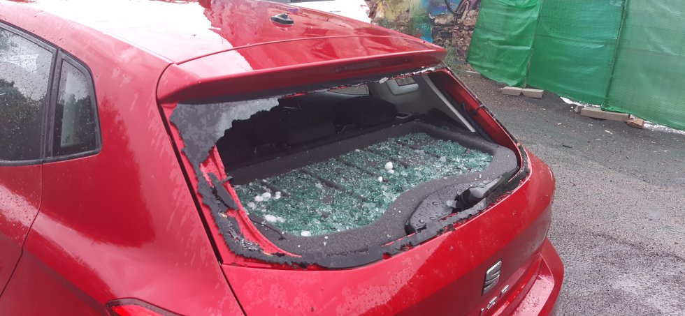 El granizo deja numerosos daños en Ciudad Real El granizo deja numerosos daños en Ciudad Real