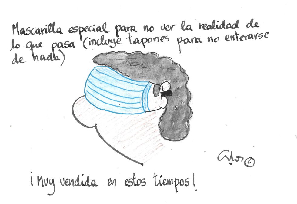 La viñeta de Villanueva, mascarilla visual. La viñeta de Villanueva, mascarilla visual.