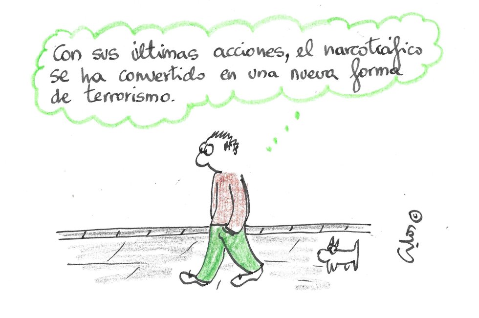 La viñeta de Villanueva, narcoterrorismo. La viñeta de Villanueva, narcoterrorismo.