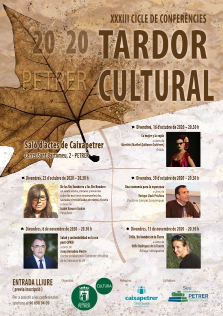 Conferencias de Otoño Cultural de Petrer Conferencias de Otoño Cultural de Petrer