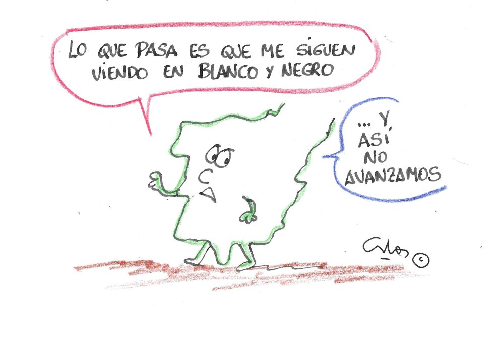 La viñeta de Villanueva, blanco y negro. La viñeta de Villanueva, blanco y negro.