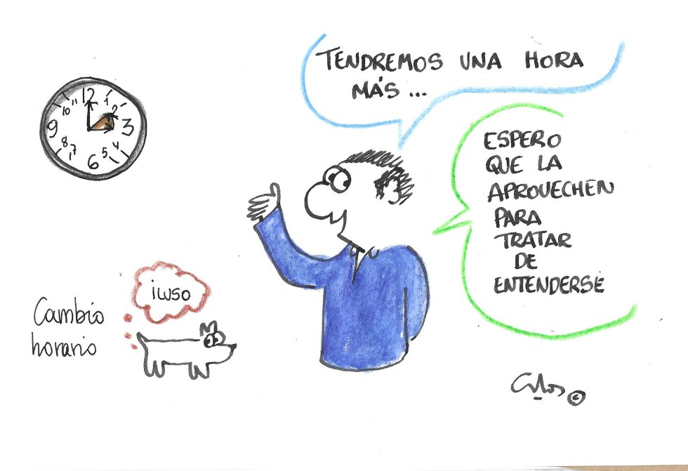 La viñeta de Villanueva, cambio horario. La viñeta de Villanueva, cambio horario.
