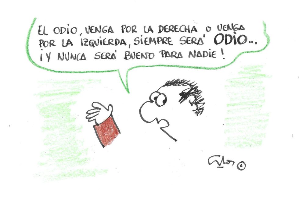 La viñeta de Villanueva, odio. La viñeta de Villanueva, odio.