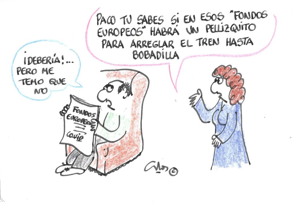 La viñeta de Villanueva, fondos europeos. La viñeta de Villanueva, fondos europeos.