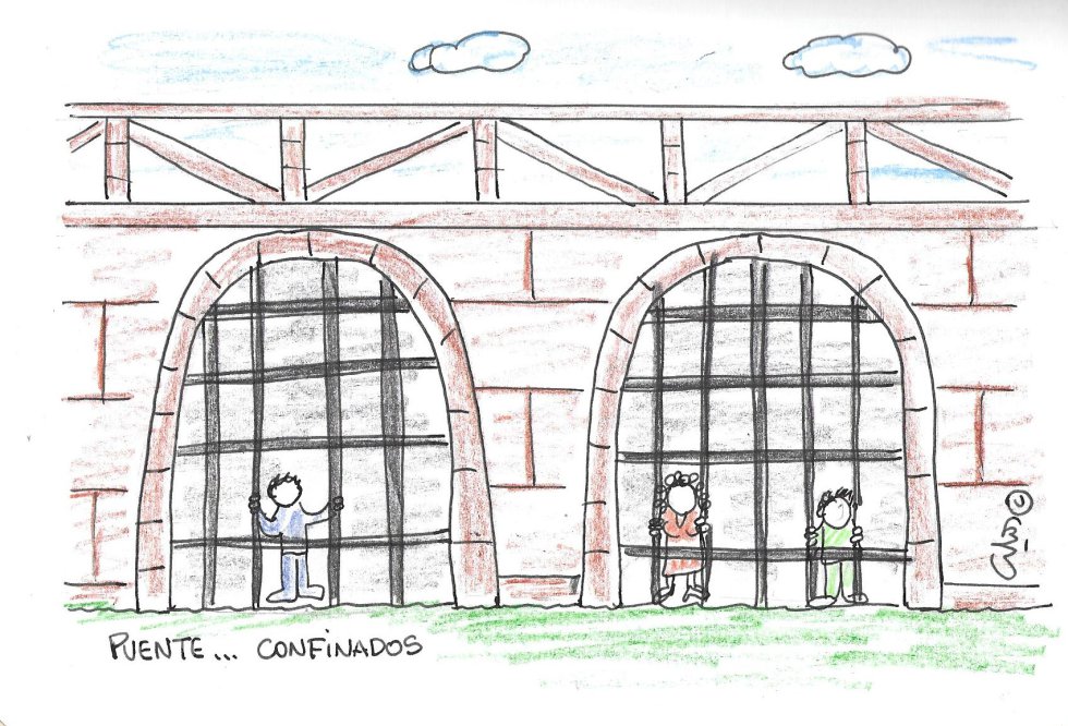 La viñeta de Villanueva, puente. La viñeta de Villanueva, puente.