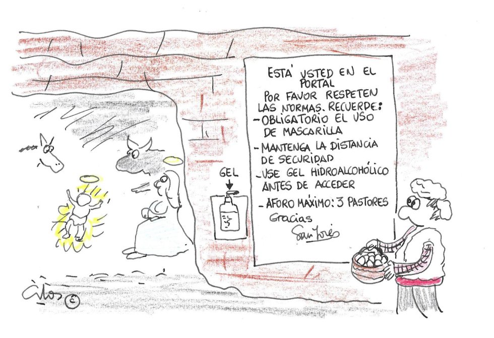 La viñeta de Villanueva, en el portal de Belén La viñeta de Villanueva, en el portal de Belén