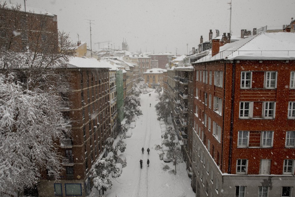 Imagenes del centro de Madrid con el temporal Filomena Imagenes del centro de Madrid con el temporal Filomena