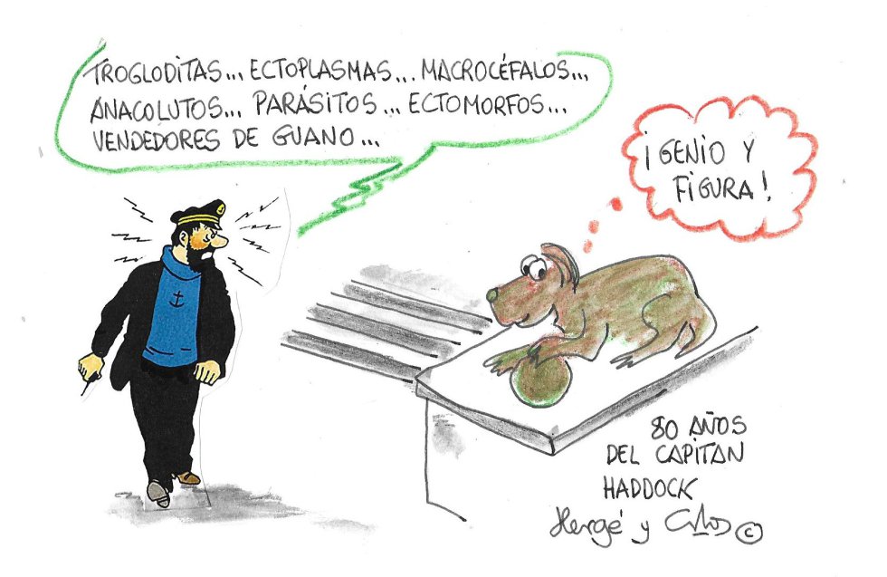 La viñeta de Villanueva, capitán Haddock La viñeta de Villanueva, capitán Haddock