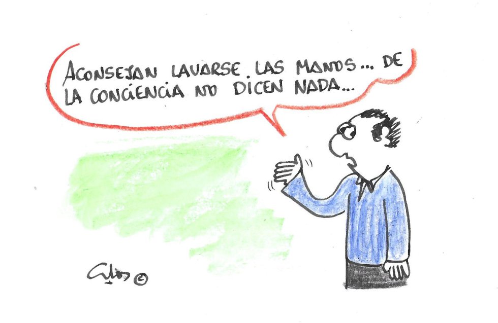 La viñeta de Villanueva, lavarse las manos La viñeta de Villanueva, lavarse las manos