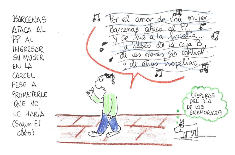La viñeta de Villanueva, Bárcenas in love La viñeta de Villanueva, Bárcenas in love