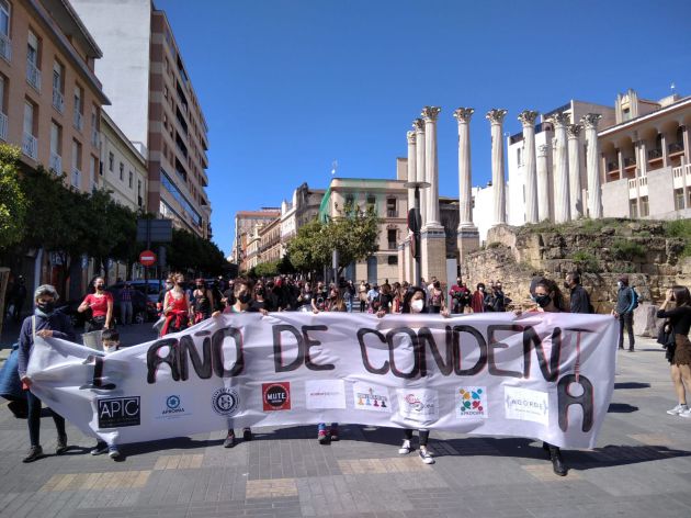 Protesta en Córdoba del sector de la cultura para pedir su reactivación