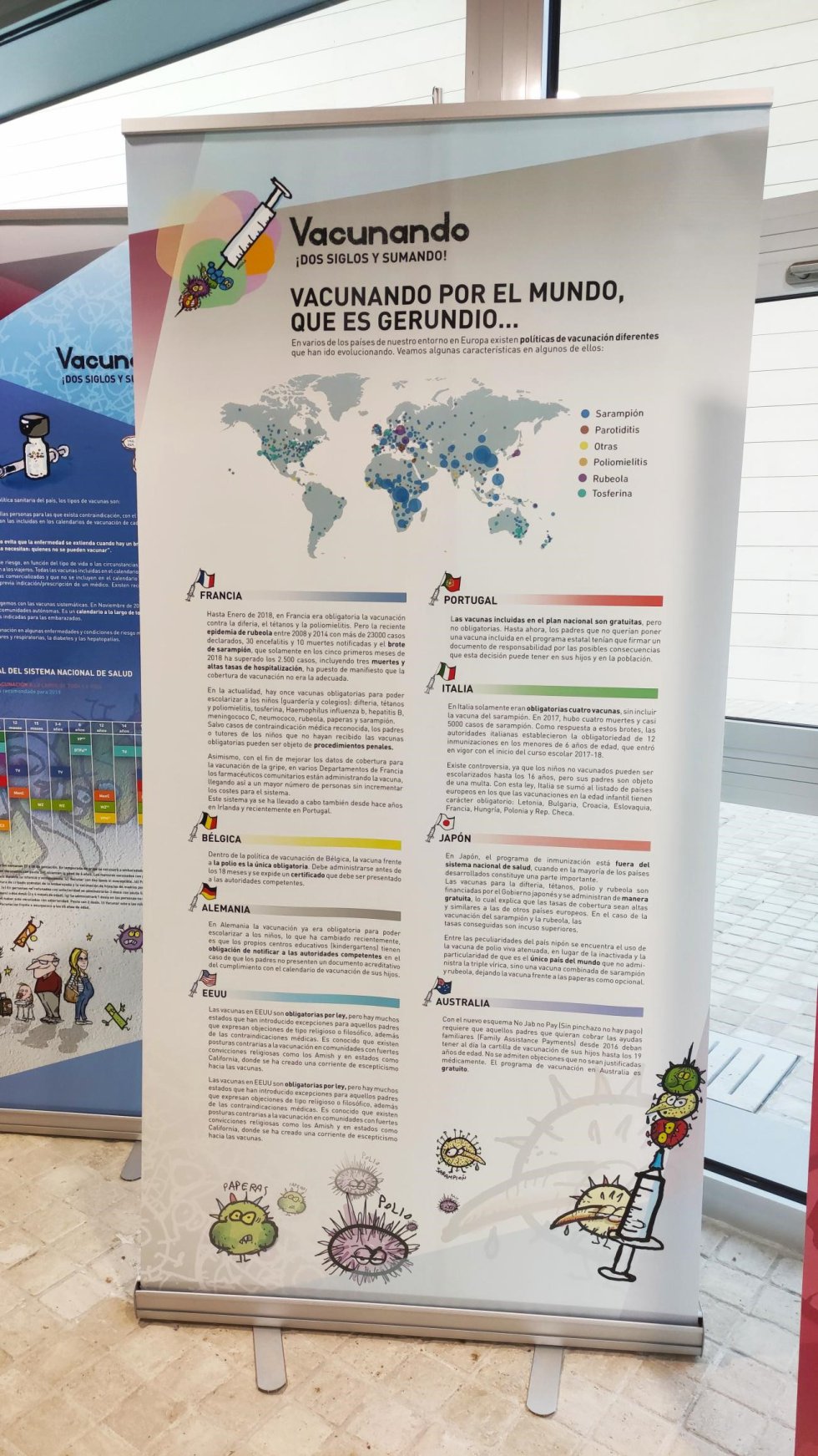 La exposición trata temas como bulos, dudas o el calendario de vacunación de nuestro país La exposición trata temas como bulos, dudas o el calendario de vacunación de nuestro país