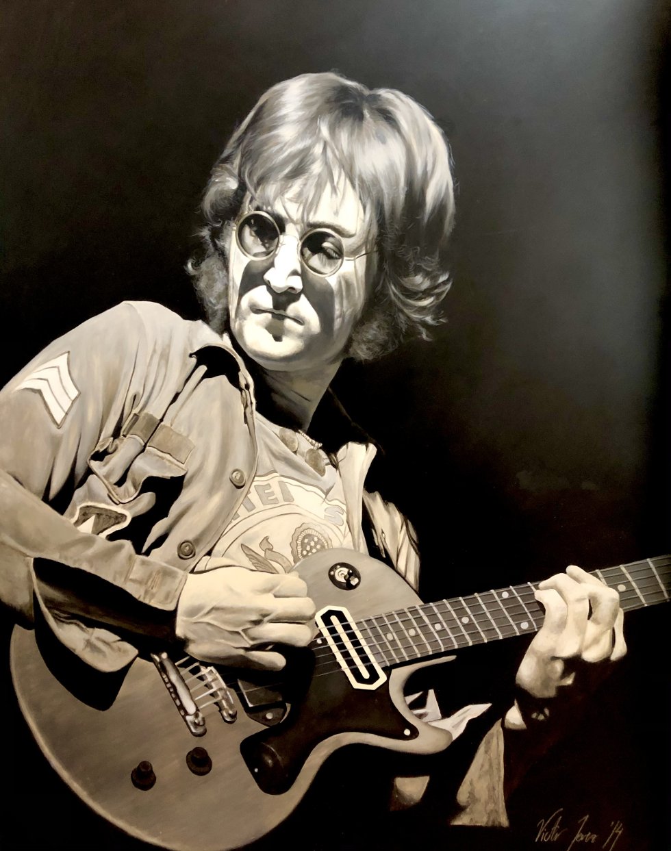 John Lennon en el pincel de Víctor Jerez John Lennon en el pincel de Víctor Jerez