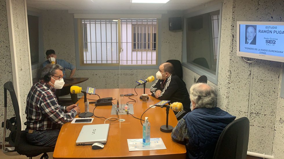 El estudio Ramón Puga durante la emisión de SER Deportivos Ourense El estudio Ramón Puga durante la emisión de SER Deportivos Ourense