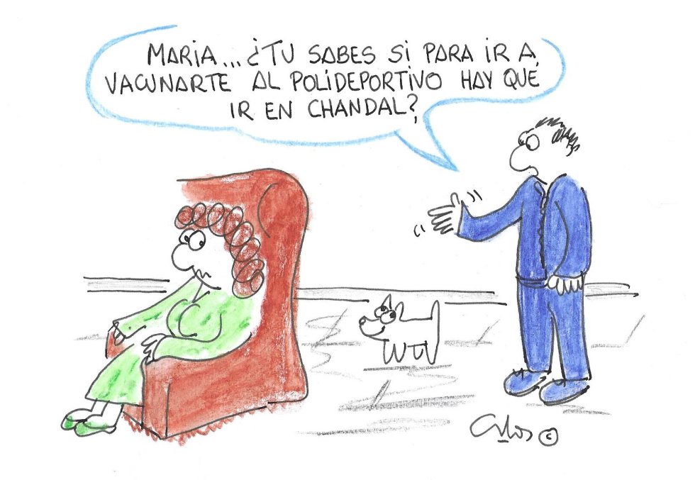 La viñeta de Villanueva, vacunación La viñeta de Villanueva, vacunación