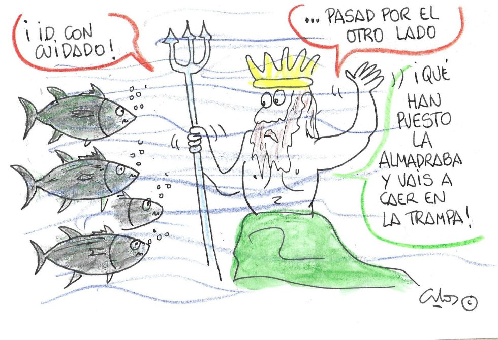 La viñeta de Villanueva, almadraba La viñeta de Villanueva, almadraba