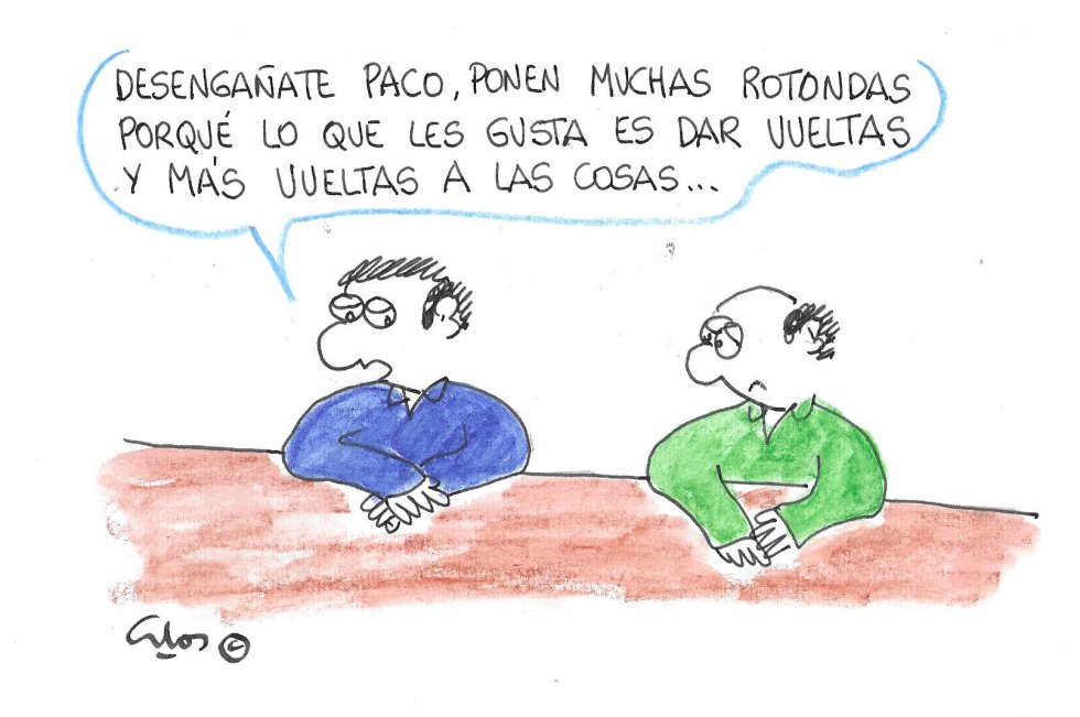 La viñeta de Villanueva, rotondas La viñeta de Villanueva, rotondas