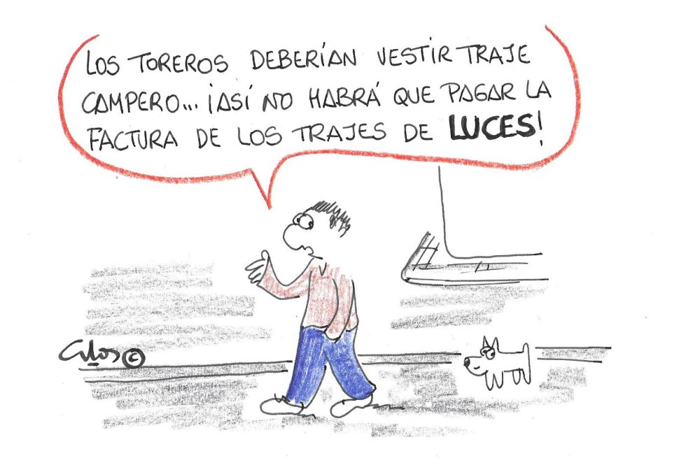La viñeta de Villanueva, traje de luces La viñeta de Villanueva, traje de luces