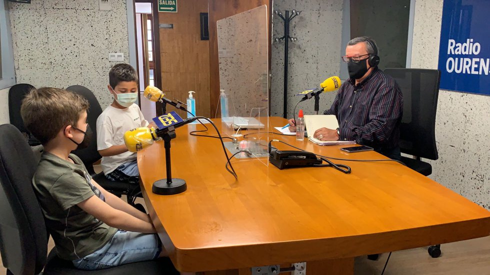 El estudio Ramón Púga durante la emisión de Ser Deportivos Ourense El estudio Ramón Púga durante la emisión de Ser Deportivos Ourense