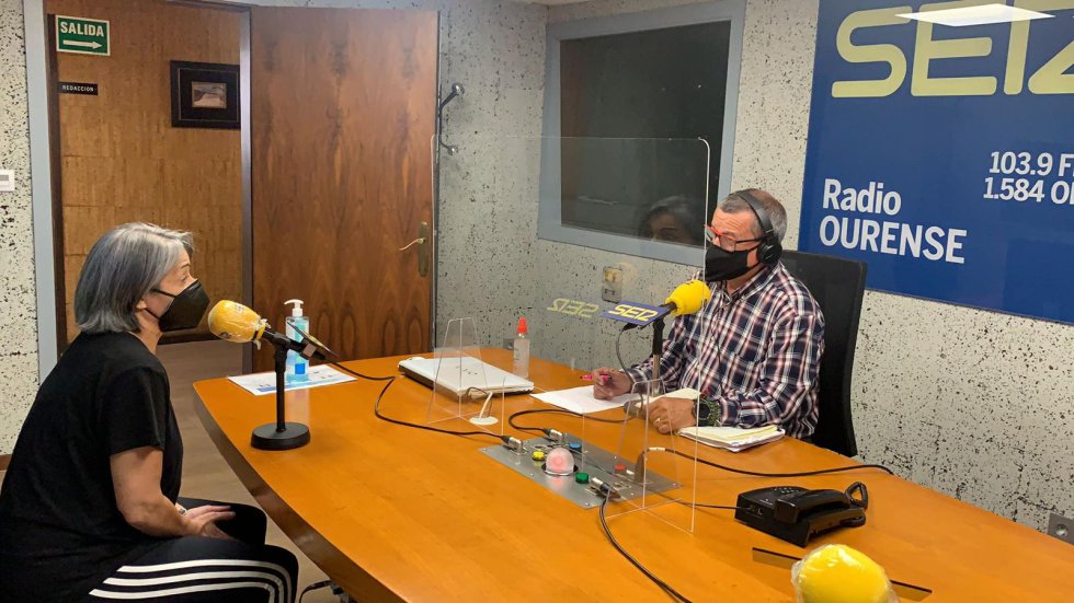 El estudio Ramón Púga durante la emisión de Ser Deportivos Ourense El estudio Ramón Púga durante la emisión de Ser Deportivos Ourense