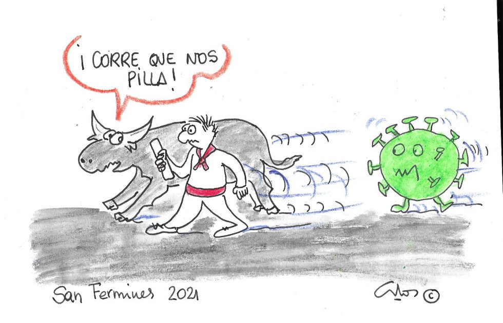 La viñeta de Villanueva, sanfermines La viñeta de Villanueva, sanfermines