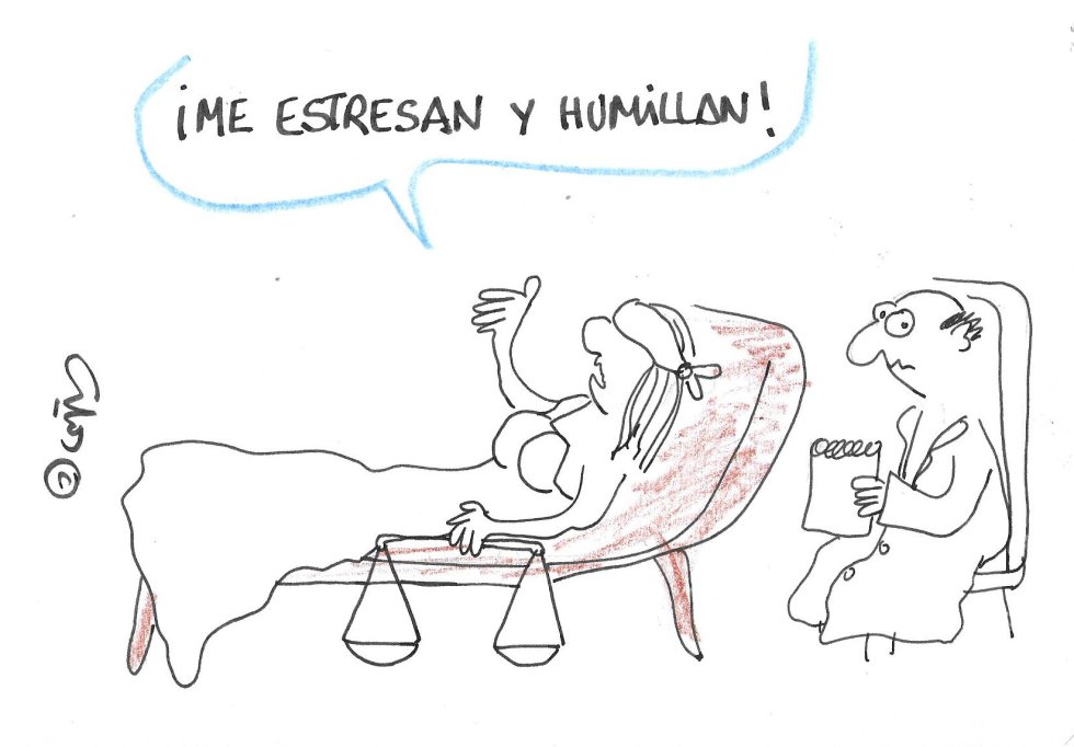 La viñeta de Villanueva, estrés judicial La viñeta de Villanueva, estrés judicial