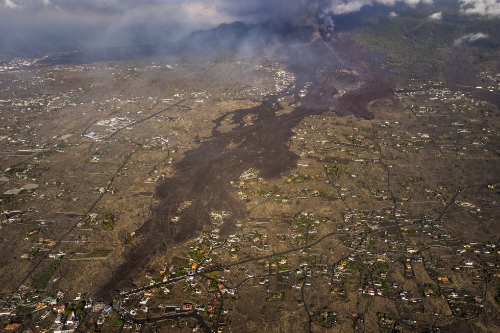Fotografías de La Palma hechas desde el aire por el periodista español ganador del premio Pulitzer, Emilio Morenatti (Cedida)