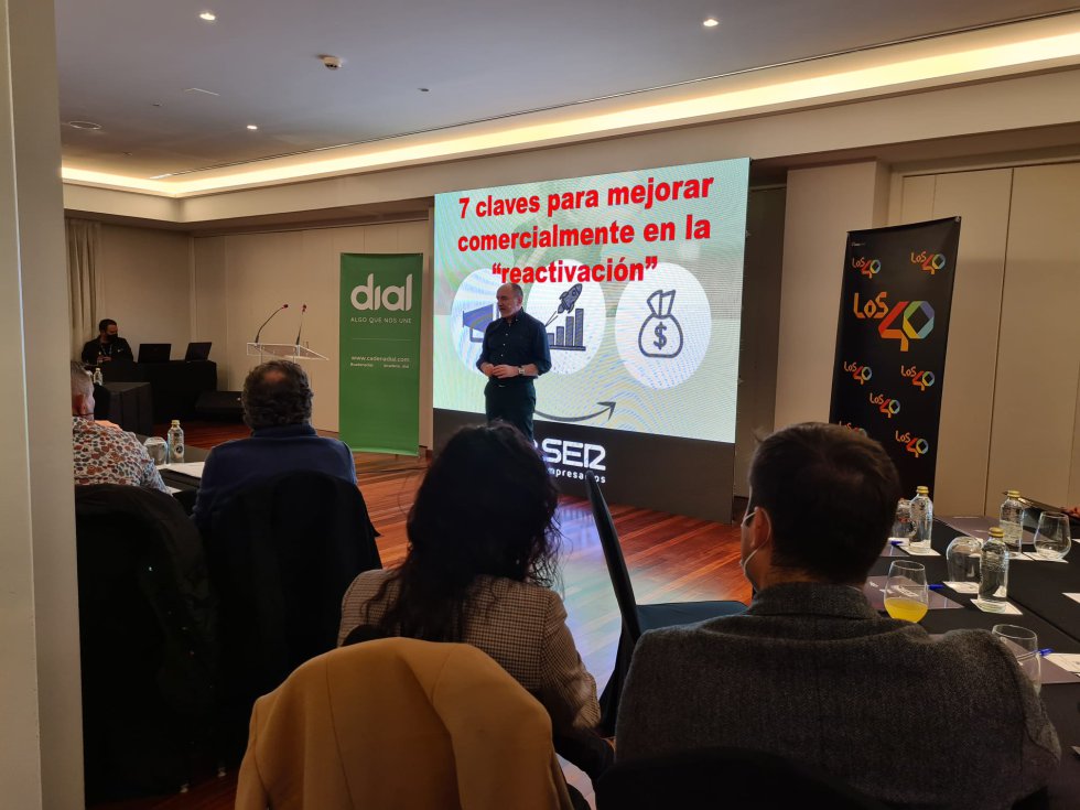 Fernando Salinero durante una de las sesiones de SER Empresarios Lugo 2021 Fernando Salinero durante una de las sesiones de SER Empresarios Lugo 2021