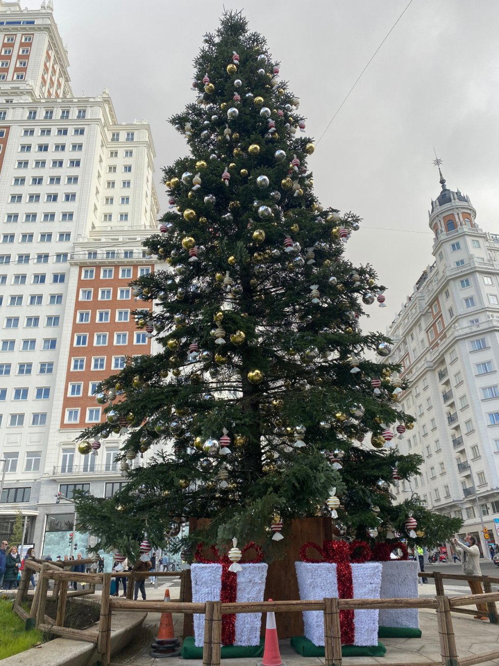 El árbol de Navidad de Plaza de España. 