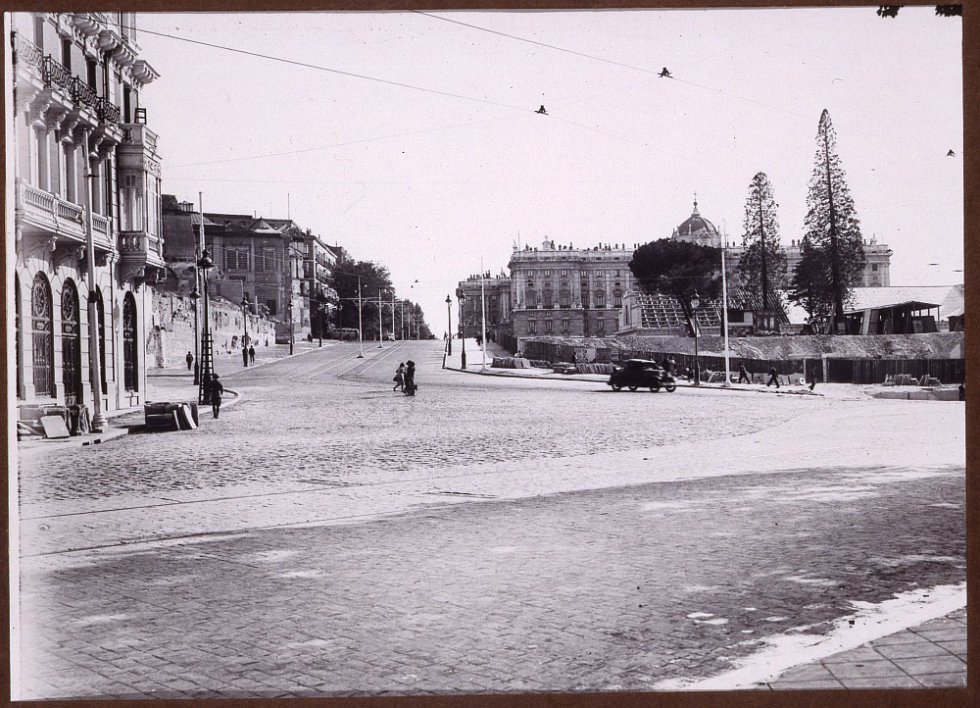 Imagen de la Plaza de España en 1932