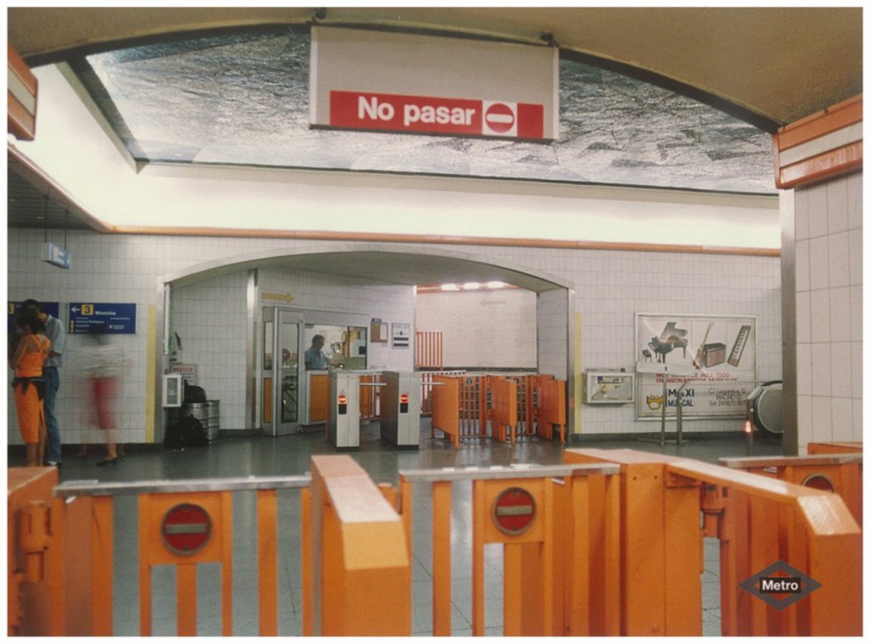 Imagen de la estación de Plaza de España en 1980, el día de la inauguración del paso de la línea 10 de metro por esta parada