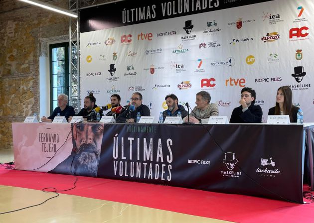 Presentación del inicio del rodaje de la película 'Últimas voluntades' en el Cuartel de Artillería (Murcia)