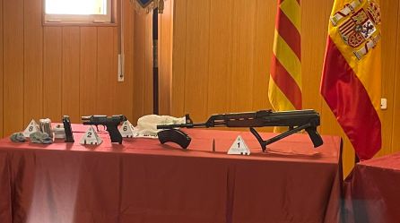 Weapons seized from the detainee
