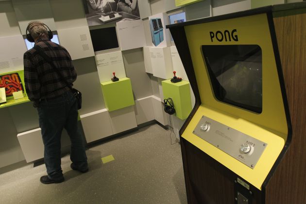 Una máquina arcade de Pong